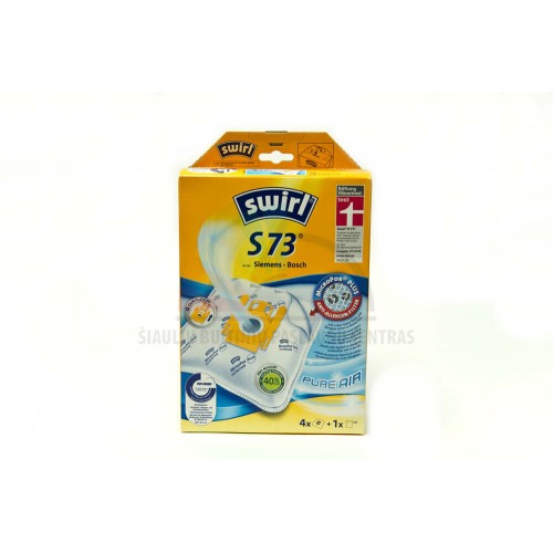 Dulkių maišeliai  SWIRL S73 4 vnt + universalus oro filtras